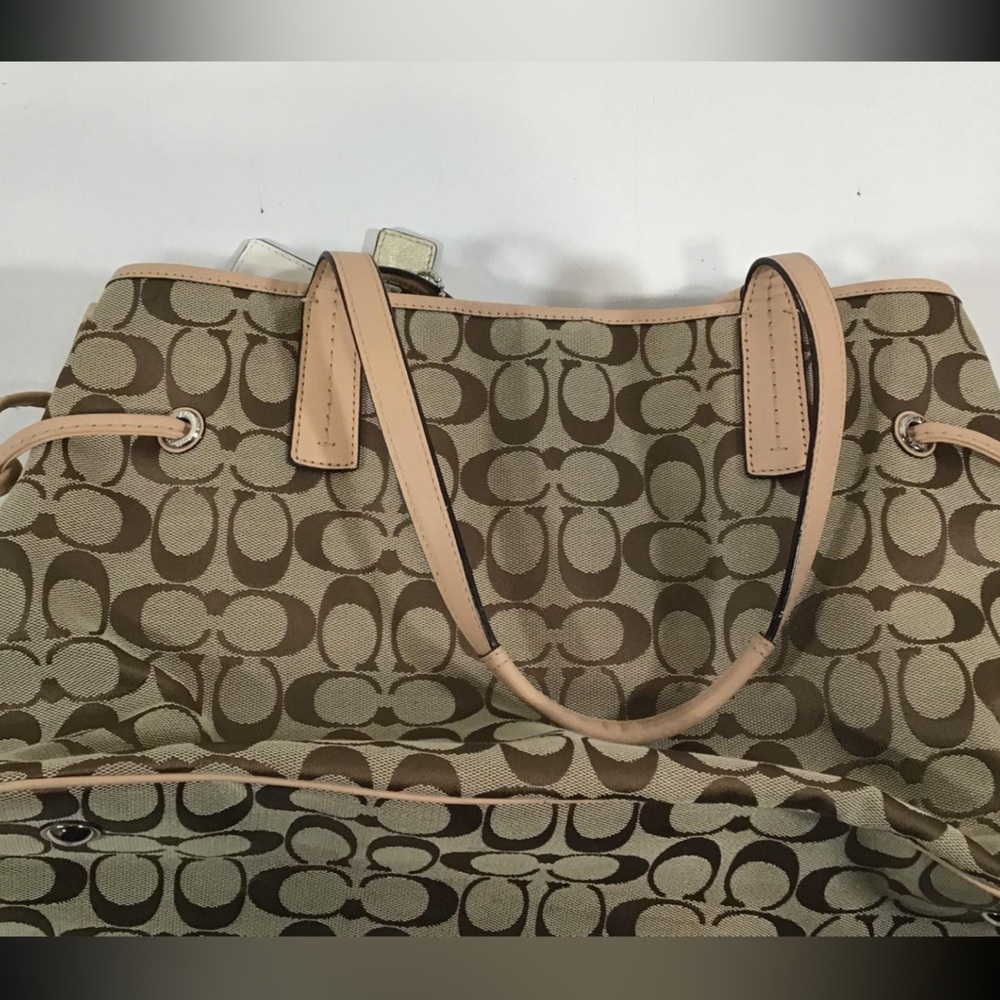 Women’s Coach Brown and Tan Signature Tote With Snake Print - Picture 3 of 6